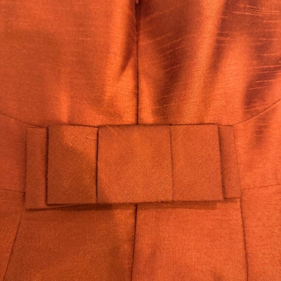 ALFRED SUNG BURNT ORANGE SIZE 10 STRAPLESS DRESS NEW - Picture 7 of 11